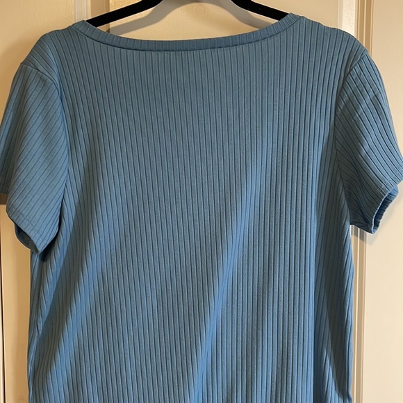 Blue ribbed oversized tee, size medium. Open to any offer! - Picture 6 of 6
